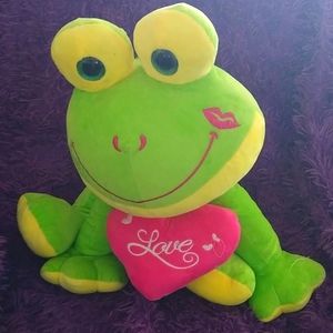 A plush frog
